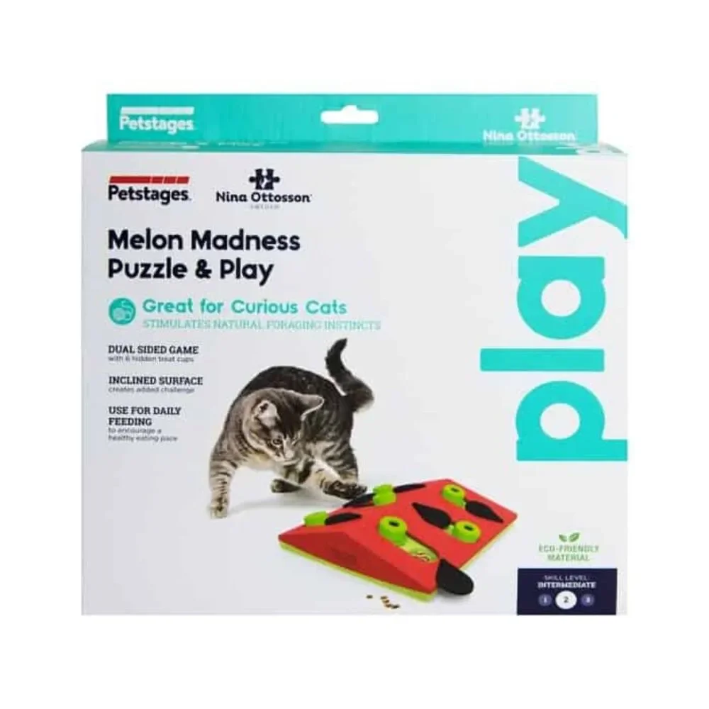 Nina Ottosson Petstages Melon Madness Puzzle & Play Feeder Toy